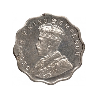 Cupro Nickel One Anna Coin of King George V of Bombay Mint of 1936.