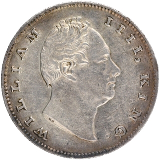 Silver One Rupee Coin of King William IIII of Calcutta Mint of 1835.