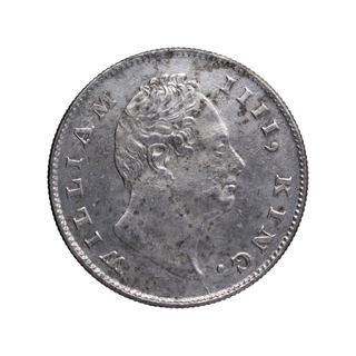 Silver One Rupee Coin of King William IIII of Calcutta Mint of 1835.