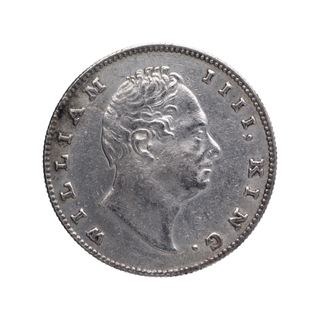 Silver One Rupee Coin of King William IIII of Bombay Mint of 1835.