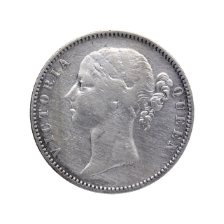 Silver One Rupee Coin of Victoria Queen of Madras Mint of 1840.