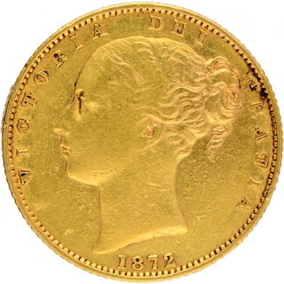 Gold Sovereign Coin of Victoria of United Kingdom.