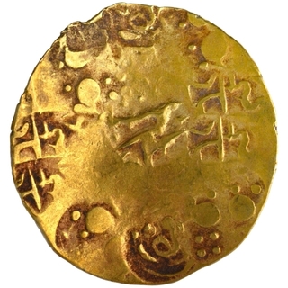 Punch Marked Gold Pagoda Coin of Bijjala of Kalachuries of Kalyana.