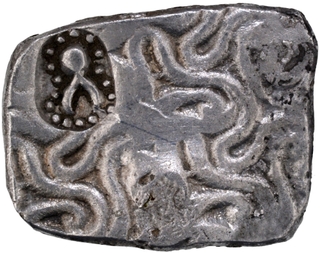 Punch Marked Silver Vimshatika Coin of Panchala Janapada.