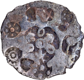 Silver Punch Marked Vimshatika Coin of Magadha Janapada of Series 0.