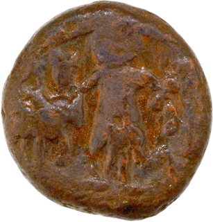 Copper Karshapana Coin of Mahakal type of Ujjaini Region.