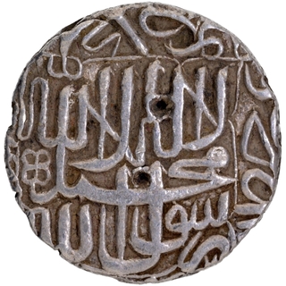  Bhakkar (Bakkar) Mint Silver Rupee AH 985 Coin of Akbar.