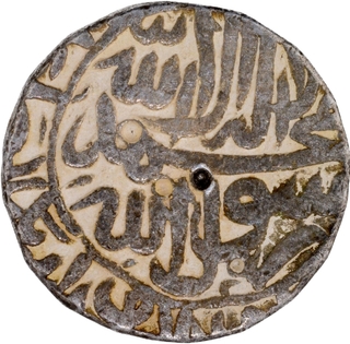 Mughal Empire Akbar Silver Rupee Coin of Narnol Mint.