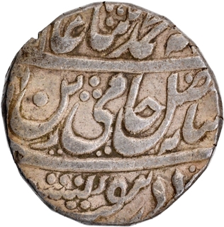  Najibabad Mint Silver Rupee 3 RY Coin Rohilkhand Kingdom.