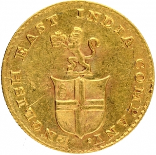  Gold 5 Rupees (1/3 Mohur) Coin of Madras presidency.