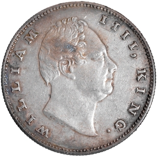 R.S. incused Silver One Rupee Coin of King William IIII of Calcutta Mint of 1835.