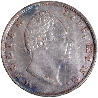 F Dugout Silver One Rupee Coin of King William IIII of Calcutta Mint of 1835.