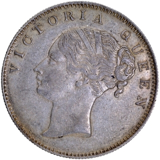 Extremely Rare Unlisted Silver One Rupee Coin of Victoria Queen of Calcutta Mint of 1840.