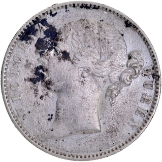 Extremely Rare Unlisted Silver One Rupee Coin of Victoria Queen of Madras Mint of 1840.