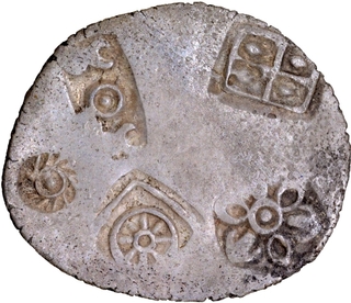 Magadha Janapada Silver Karshapana Punch Marked Coin of Series I.