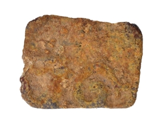 Cast Lead Coin of City State of Erikachha with Brahmi legend Kasherana.