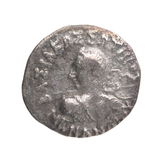 Silver Drachma Coin of Menander I of Indo Greeks.