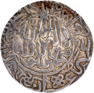 Silver Rupee AH 951 Circular area type Coin of Sher Shah Suri of Dehli Sultanat.