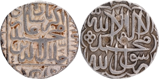  Agra Mint Silver Rupee (2) AH 984 & 985 Coins of Akbar.