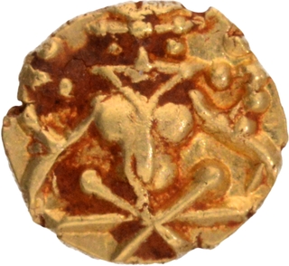 Gold Kantivara Fanam Coin of  Krishnaraja Wadiyar III of Mysore.