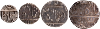 A Set of Four Silver Coins of Dulep Singh of Pratapgarh State.