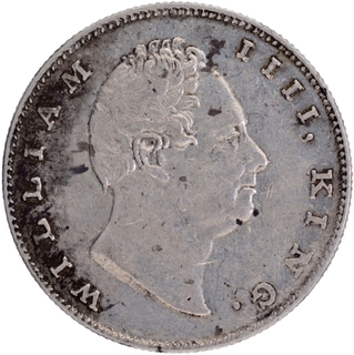 King William IIII Silver One Rupee Coin of Bombay Mint of 1835.