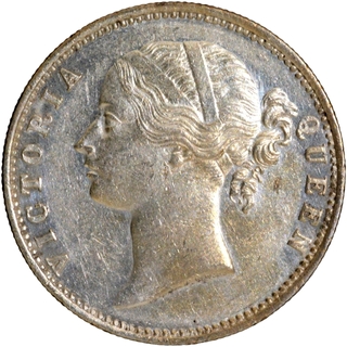 Silver One Rupee Coin of Victoria Queen of Madras Mint of 1840.