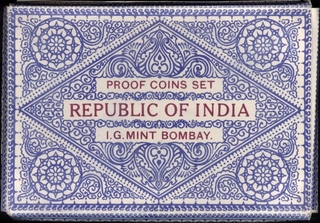 1971 Proof Set of Food For All of Bombay Mint of Republic India.