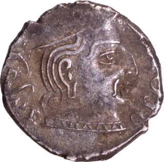 Silver Drachma Coin of Viradaman of Western Kshatrapas.