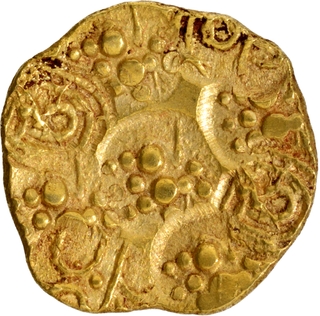 Punch Marked Gold Pagoda Coin of Jayasimha II of Chalukyas of Kalyana.