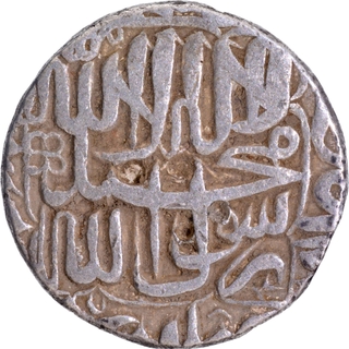 Akbar Silver Rupee Coin of Bhakkar Mint of Mughal Empire.