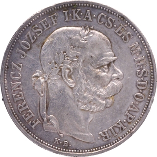 Silver Five Korona Coin of Francis Joseph I of Austria of 1900.