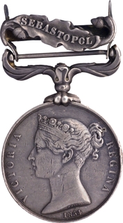 Crimea War Silver Medal of Victoria Queen of 1854.