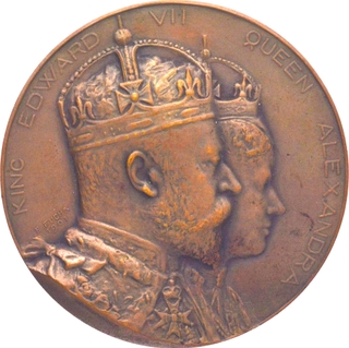 Accession Medal of King Edward VII of Copper.