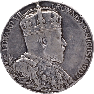 Coronation Medal of King Edward VII and Queen Alexandra of UK of 1902 of Silver.