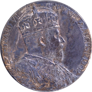 Coronation Silver Medal of King Edward VII and Queen Alexandra of UK.