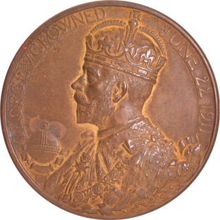 Coronation Medal of King George V and Queen Mary of 1911 of Bronze.