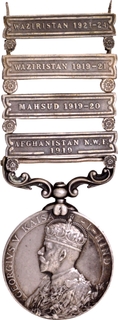 Afghanistan Mahsud Waziristan Kaisar-I-Hind India General Service Silver Medal of King George V.