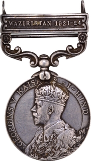 Kaisar-i-Hind India General Service Silver Medal of King George V.