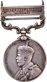 India General Service Silver Medal of King George V of 1930-35.