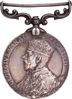 Kaisar-i-Hind Indian Army Long Service and Good Conduct Silver Medal of King George V.