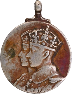 Coronation Miniature Medal of King George VI and Queen Elizabeth of 1937 in Silver.