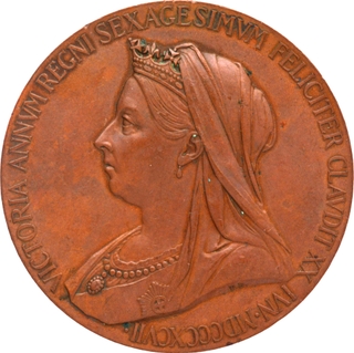 Diamond Jubilee Medallion of Victoria Queen of 1837 of Copper.