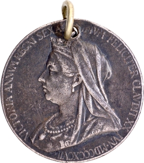 Silver Medallion of Diamond Jubilee of Victoria Queen of United Kingdom.