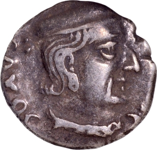 Silver Drachma Coin of Rudradaman of Western Kshatrapas.