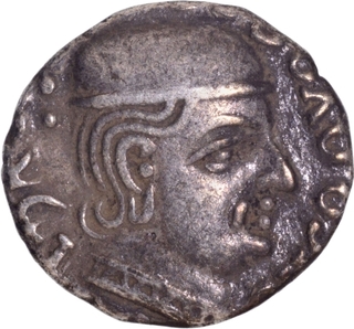 Scarce Silver Drachma Coin of Rudrasimha I of Western Kshatrapas.