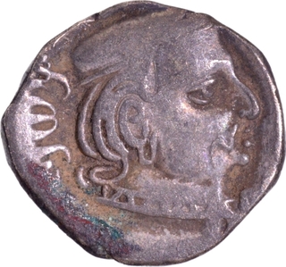 Western Kshatrapas Silver Drachma Coin of Rudrasena II.