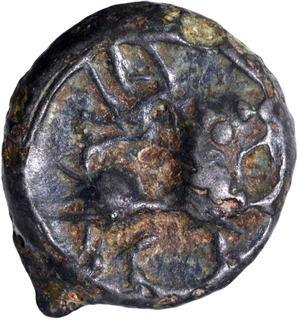 Eastern Chalukyas of Vengi Copper Base Alloy Coin of Vishnukundin type.