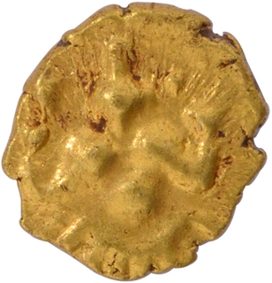 Sri Lakshmi type Gold Half Fanam Coin of Vijayanagara Feudatory.