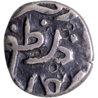 Silver One Sixth Tanka Coin of Muhammad Shah I of Bahmani Sultanate.